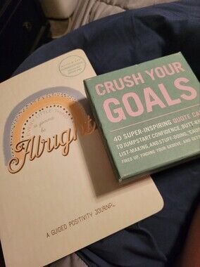 Crush Your Goals Motivational Card Set And Guides Positivity Journal